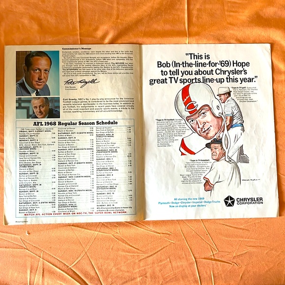 Vintage 1968 American Football League AFL All-Stars Advertising Insert - Picture 8 of 9